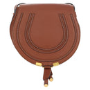 Chloe Shoulder Bag Leather Brown Gold Auth 200824V-2
