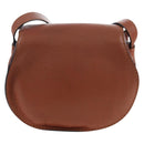 Chloe Shoulder Bag Leather Brown Gold Auth 200824V-3