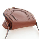 Chloe Shoulder Bag Leather Brown Gold Auth 200824V-6