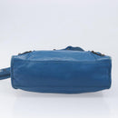 BALENCIAGA Classic City Hand Bag Leather 2way Blue 431621 Auth 200825V-11