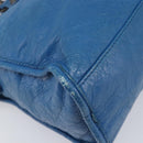 BALENCIAGA Classic City Hand Bag Leather 2way Blue 431621 Auth 200825V-15