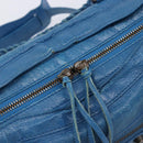 BALENCIAGA Classic City Hand Bag Leather 2way Blue 431621 Auth 200825V-17