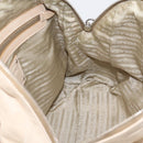 PRADA Shoulder Bag Leather Beige Silver Auth 200826V-21