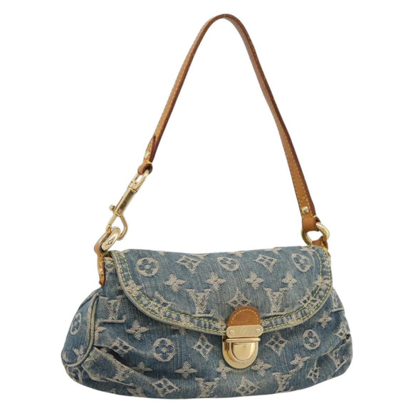 LOUIS VUITTON Monogram Denim Mini Preity Shoulder Bag Blue M95050 LV Auth 200827