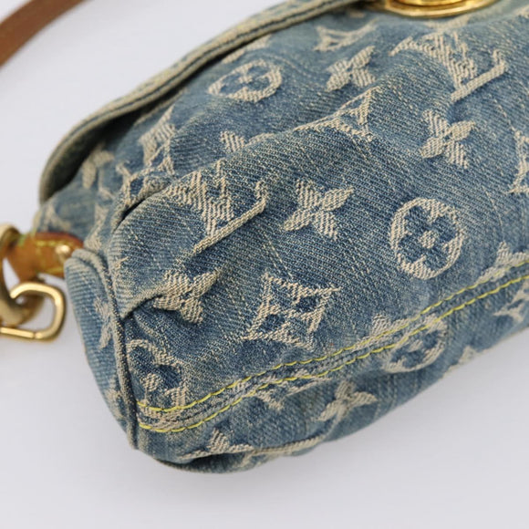LOUIS VUITTON Monogram Denim Mini Preity Shoulder Bag Blue M95050 LV Auth 200827