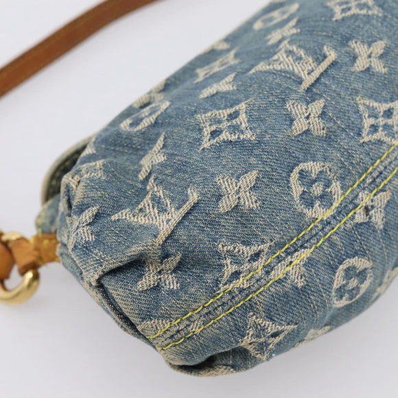 LOUIS VUITTON Monogram Denim Mini Preity Shoulder Bag Blue M95050 LV Auth 200827