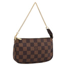 LOUIS VUITTON Damier Ebene Mini Pochette Accessoires Pouch N58009 Auth 200830V-1