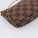 LOUIS VUITTON Damier Ebene Mini Pochette Accessoires Pouch N58009 Auth 200830V-15