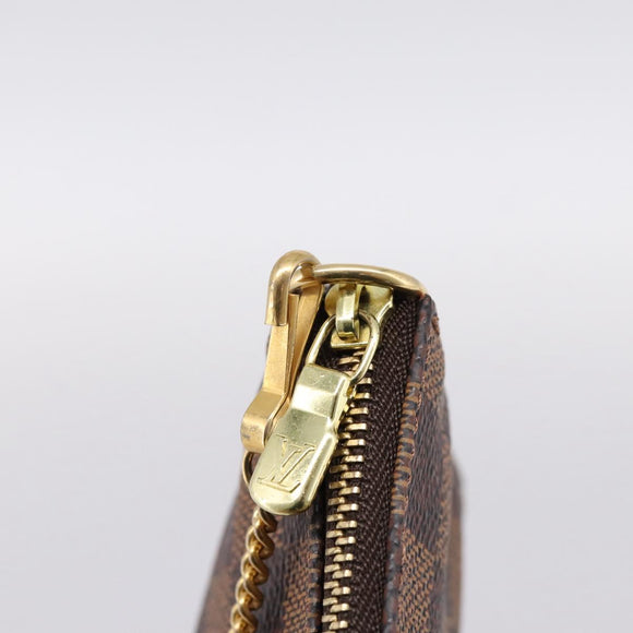LOUIS VUITTON Damier Ebene Mini Pochette Accessoires Pouch N58009 Auth 200830V