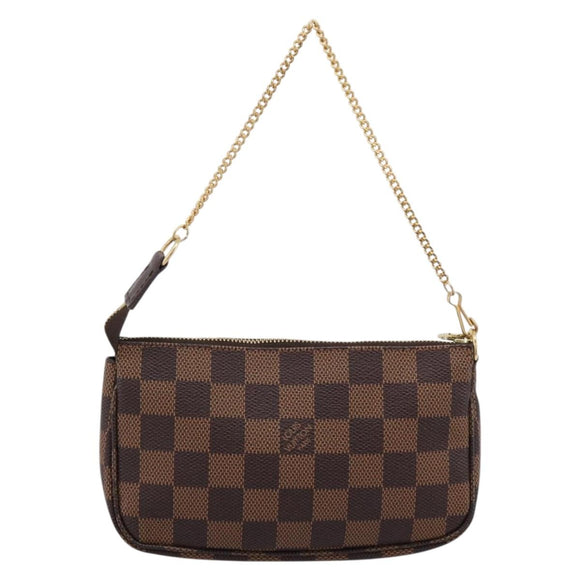 LOUIS VUITTON Damier Ebene Mini Pochette Accessoires Pouch N58009 Auth 200830V