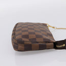 LOUIS VUITTON Damier Ebene Mini Pochette Accessoires Pouch N58009 Auth 200830V-4