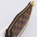 LOUIS VUITTON Damier Ebene Mini Pochette Accessoires Pouch N58009 Auth 200830V-6