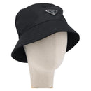 PRADA Bucket Hat Nylon Black Silver Auth 200831V-1