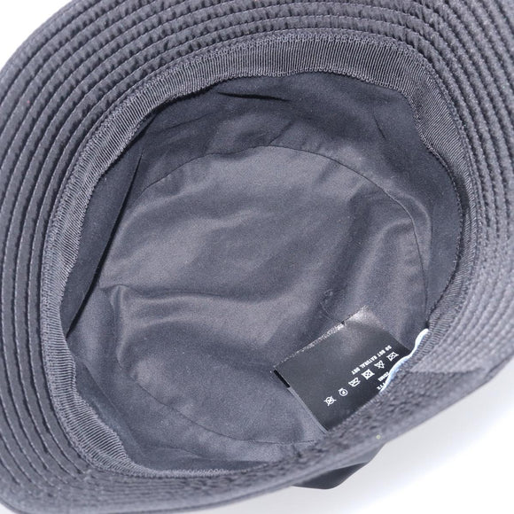 PRADA Bucket Hat Nylon Black Silver Auth 200831V