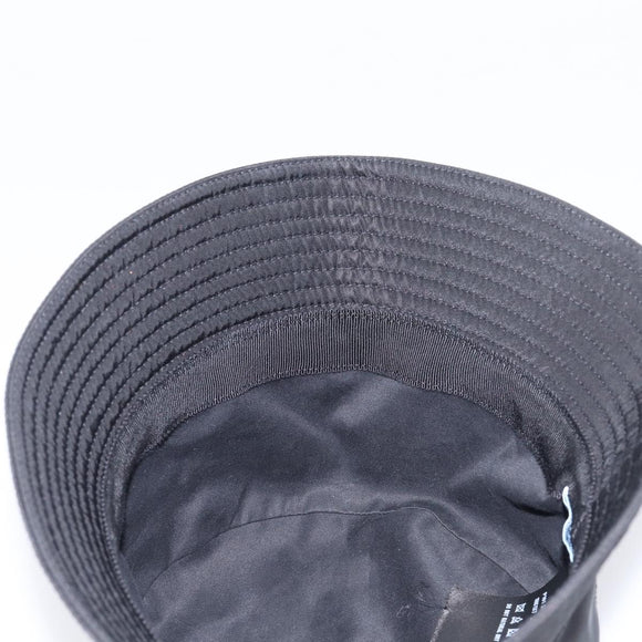 PRADA Bucket Hat Nylon Black Silver Auth 200831V