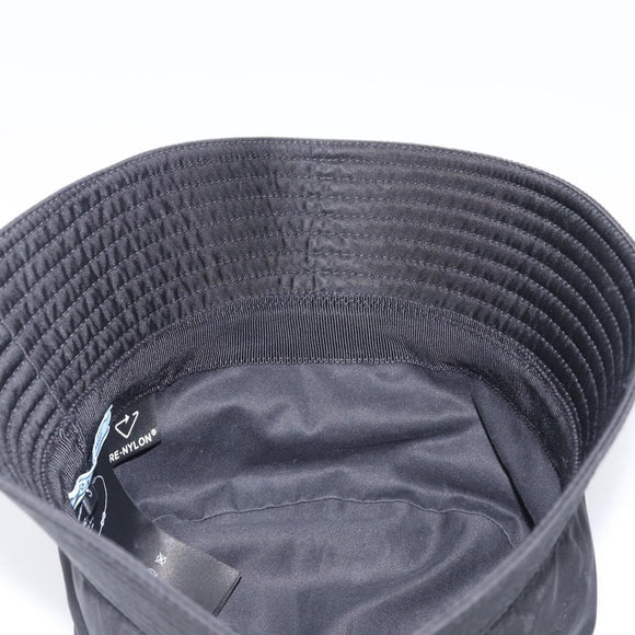 PRADA Bucket Hat Nylon Black Silver Auth 200831V