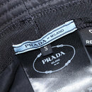 PRADA Bucket Hat Nylon Black Silver Auth 200831V-12