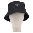 PRADA Bucket Hat Nylon Black Silver Auth 200831V-13
