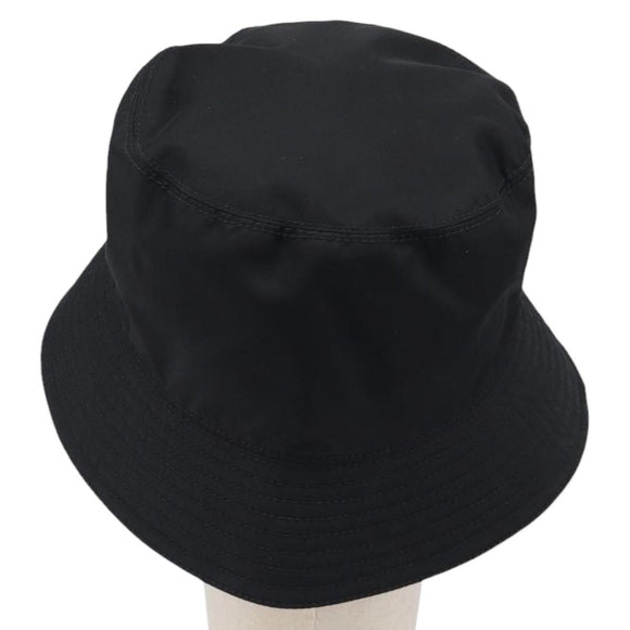 PRADA Bucket Hat Nylon Black Silver Auth 200831V