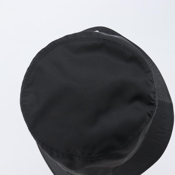 PRADA Bucket Hat Nylon Black Silver Auth 200831V
