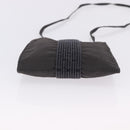 HERMES Her Line Pochette Canvas Gray Auth 200835-5