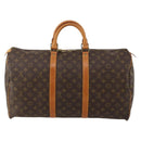 LOUIS VUITTON Monogram Keepall 50 Boston Bag M41426 LV Auth 200838V-2