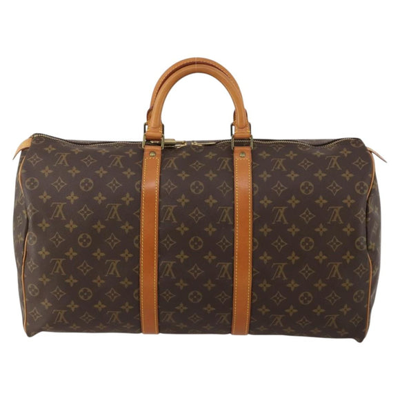 LOUIS VUITTON Monogram Keepall 50 Boston Bag M41426 LV Auth 200838V