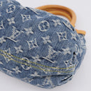 LOUIS VUITTON Monogram Denim Preity Hand Bag Blue M95020 LV Auth 200840SAV-9