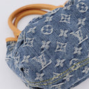 LOUIS VUITTON Monogram Denim Preity Hand Bag Blue M95020 LV Auth 200840SAV-14