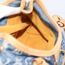 LOUIS VUITTON Monogram Denim Preity Hand Bag Blue M95020 LV Auth 200840SAV-18