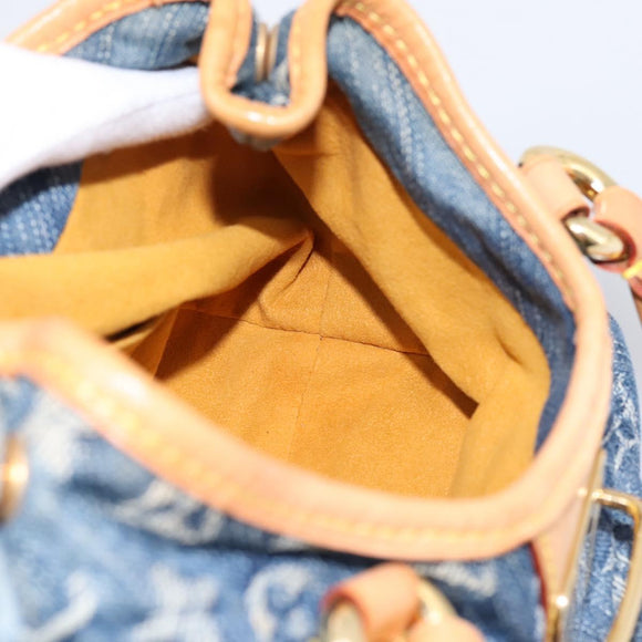 LOUIS VUITTON Monogram Denim Preity Hand Bag Blue M95020 LV Auth 200840SAV