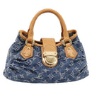 LOUIS VUITTON Monogram Denim Preity Hand Bag Blue M95020 LV Auth 200840SAV-13