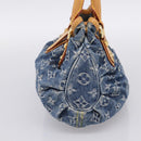 LOUIS VUITTON Monogram Denim Preity Hand Bag Blue M95020 LV Auth 200840SAV-3
