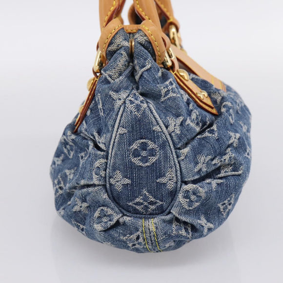 LOUIS VUITTON Monogram Denim Preity Hand Bag Blue M95020 LV Auth 200840SAV