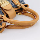 LOUIS VUITTON Monogram Denim Preity Hand Bag Blue M95020 LV Auth 200840SAV-7