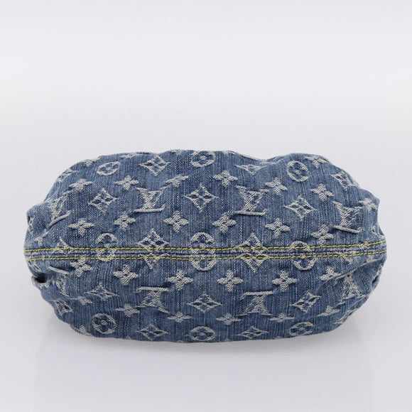 LOUIS VUITTON Monogram Denim Preity Hand Bag Blue M95020 LV Auth 200840SAV