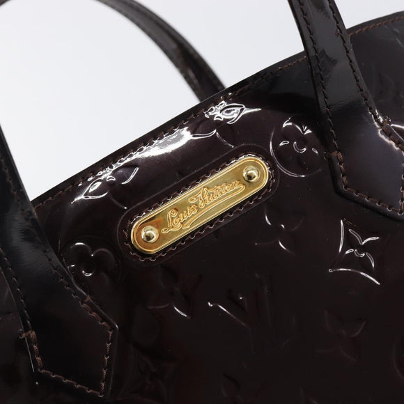 LOUIS VUITTON Monogram Vernis Wilshire PM Bag Rouge Favist M91644 Auth 200841V