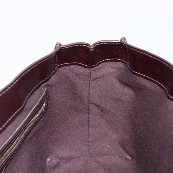 LOUIS VUITTON Monogram Vernis Wilshire PM Bag Rouge Favist M91644 Auth 200841V