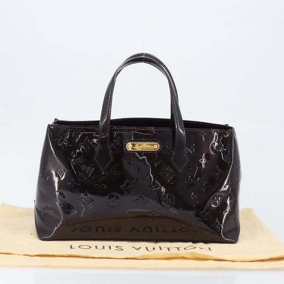 LOUIS VUITTON Monogram Vernis Wilshire PM Bag Rouge Favist M91644 Auth 200841V
