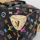 LOUIS VUITTON Monogram Multicolor Speedy 30 Hand Bag Black M92642 Auth 200842SAV-10