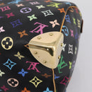 LOUIS VUITTON Monogram Multicolor Speedy 30 Hand Bag Black M92642 Auth 200842SAV-12