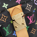 LOUIS VUITTON Monogram Multicolor Speedy 30 Hand Bag Black M92642 Auth 200842SAV-14