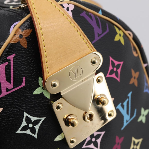 LOUIS VUITTON Monogram Multicolor Speedy 30 Hand Bag Black M92642 Auth 200842SAV