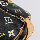 LOUIS VUITTON Monogram Multicolor Speedy 30 Hand Bag Black M92642 Auth 200842SAV-17