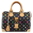 LOUIS VUITTON Monogram Multicolor Speedy 30 Hand Bag Black M92642 Auth 200842SAV-2