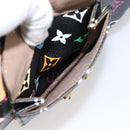LOUIS VUITTON Monogram Multicolor Speedy 30 Hand Bag Black M92642 Auth 200842SAV-22