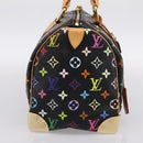 LOUIS VUITTON Monogram Multicolor Speedy 30 Hand Bag Black M92642 Auth 200842SAV-4