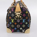 LOUIS VUITTON Monogram Multicolor Speedy 30 Hand Bag Black M92642 Auth 200842SAV-5