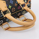 LOUIS VUITTON Monogram Multicolor Speedy 30 Hand Bag Black M92642 Auth 200842SAV-7