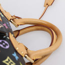 LOUIS VUITTON Monogram Multicolor Speedy 30 Hand Bag Black M92642 Auth 200842SAV-8